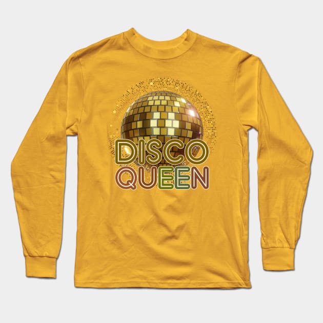 Disco Queen Seventies 70s Costume Themed Vintage Long Sleeve T-Shirt by Howtotails